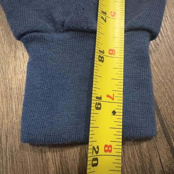 VTG 90s Morning Sun Birds Art Print Cardigan Sweatshirt USA Woman’s M Fall Navy - Picture 8 of 10